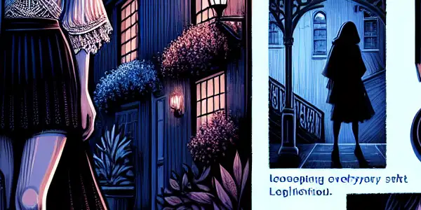 A determined young woman named Abby navigates a suspenseful twilight town, hinting at hidden secrets and mysteries.